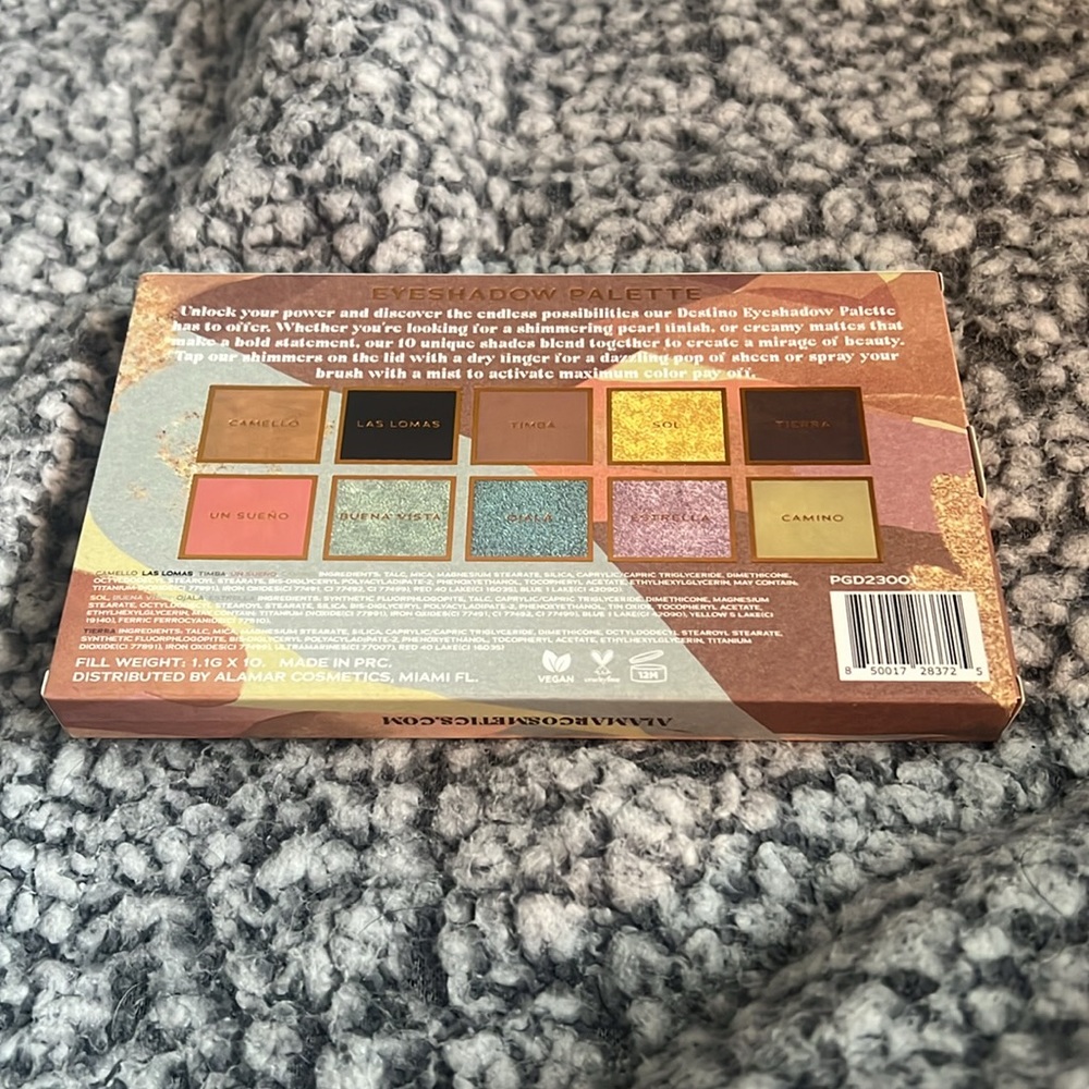 Makeup NEW Alamar Destino Eyeshadow Palette- gorgeous colors